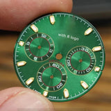 Green Watch Dial For Day-tona 116508 Compatible with 4130 Movement Aftermarket Watch Accessories