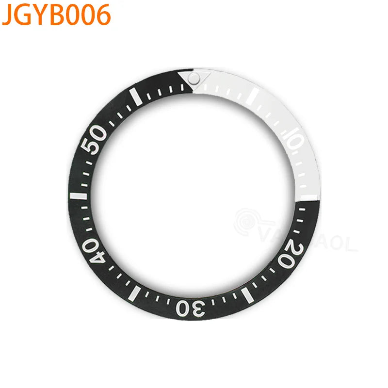 JGYB JGYC 38*30.5mm two tone Sloping Ceramic  Bezel Insert Replacement of Watch Accessories Fit Sei-ko watch