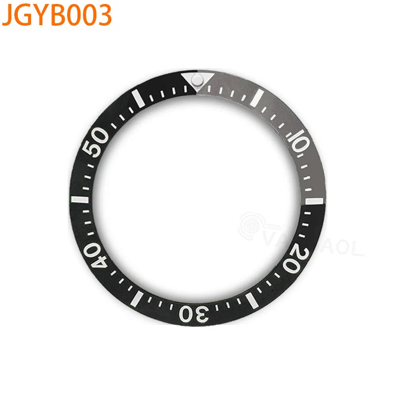 JGYB JGYC 38*30.5mm two tone Sloping Ceramic  Bezel Insert Replacement of Watch Accessories Fit Sei-ko watch