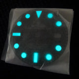 Clean factory made 27.3mm  black dial for 3135 movement 116655 blue lumen YM 40mm