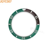 JGYB JGYC 38*30.5mm two tone Sloping Ceramic  Bezel Insert Replacement of Watch Accessories Fit Sei-ko watch