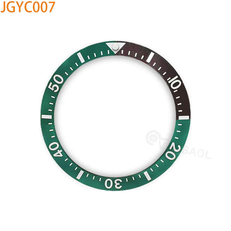 JGYB JGYC 38*30.5mm two tone Sloping Ceramic  Bezel Insert Replacement of Watch Accessories Fit Sei-ko watch