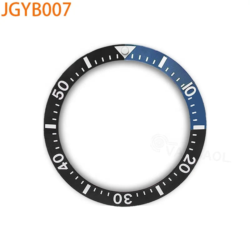 JGYB JGYC 38*30.5mm two tone Sloping Ceramic  Bezel Insert Replacement of Watch Accessories Fit Sei-ko watch