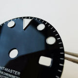 Clean factory made 27.3mm  black dial for 3135 movement 116655 blue lumen YM 40mm