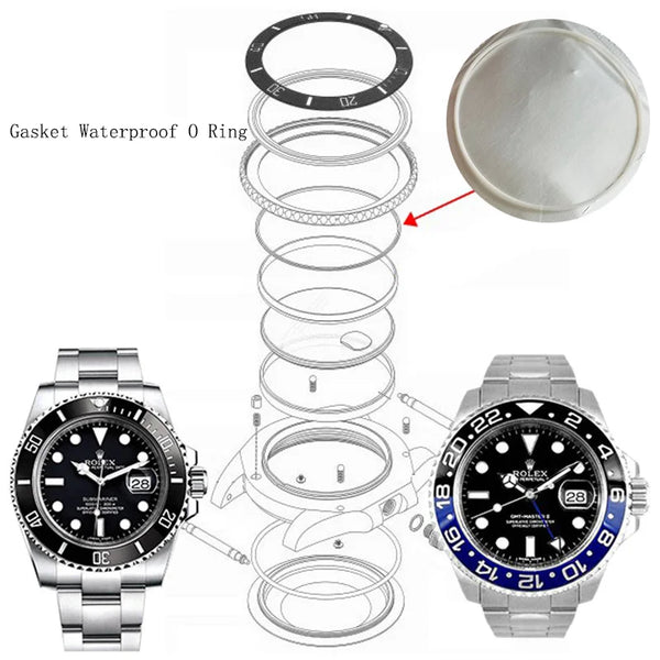 watch seal washer waterproof ring for Rolex Submariner/GMT 40mm watch 116610 116710 114060