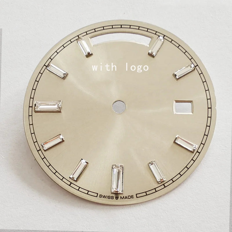 31mm diamond Dial day and Date Window fit for RLX 40mm DD watch 2836 Automatic Movement Men Watch Accessories