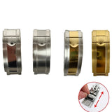 16mm Stainless steel Slider lock Watch Clasp For Rlx SUB 116610 116613 Fine-tuning Pull Button Buckle  Aftermarket Watch Parts