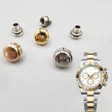 Yellow Gold Rose Gold silver Color Watch Crown For Day-tona Diameter 7.0mm, With Tube, Aftermarket Watch Parts