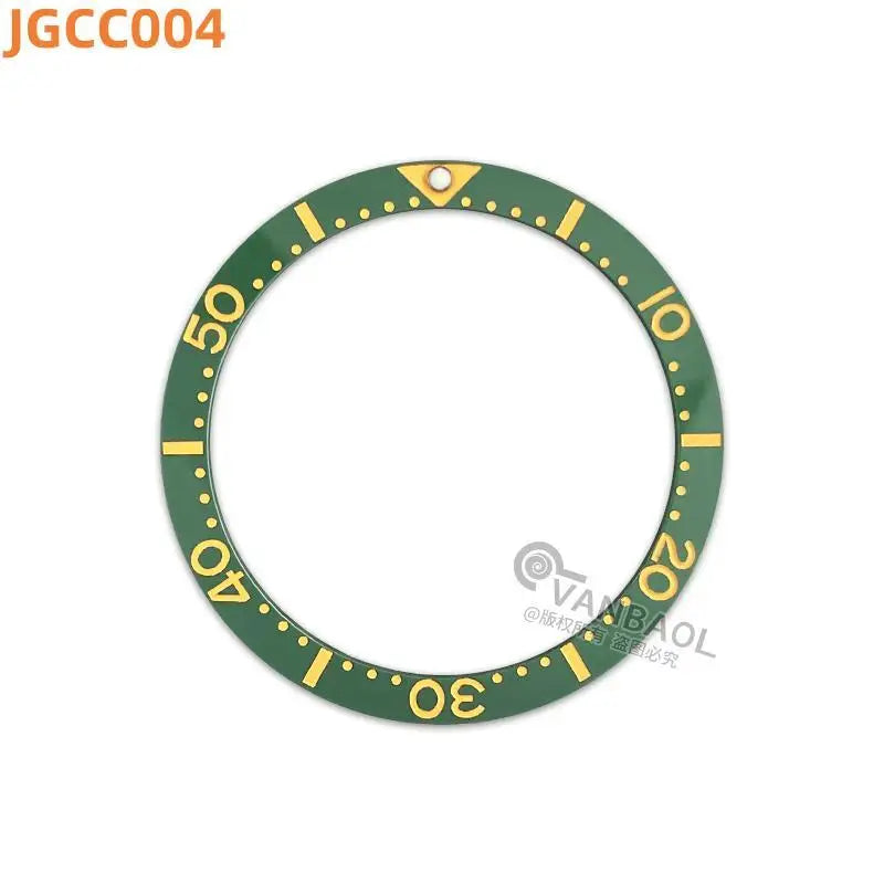 JGCC Watch Bezel Insert Measurement 33.7MM Substitute Watch Insert Luminous Watch Accessories Flat High-quality Ceramic