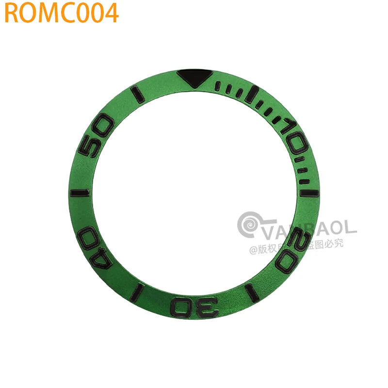 ROMC 38mm*30.5mm aluminum Sloped Bezel Insert Fits Sei-ko NH35 NH36 Watch YM Case Bezel Replacement Part