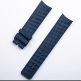 22mm Rubber Silicone Watch Band Fit for IWC IW329001 / 002 Black Waterproof Strap Quick Release Watchband