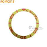 ROMC 38mm*30.5mm aluminum Sloped Bezel Insert Fits Sei-ko NH35 NH36 Watch YM Case Bezel Replacement Part