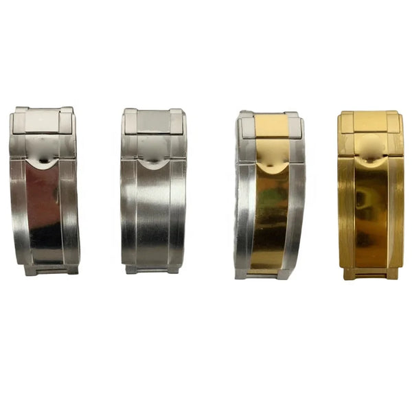 16mm Stainless steel Slider lock Watch Clasp For Rlx SUB 116610 116613 Fine-tuning Pull Button Buckle  Aftermarket Watch Parts