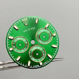 Green Watch Dial For Day-tona 116508 Compatible with 4130 Movement Aftermarket Watch Accessories